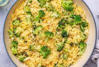 Creamy Broccoli Cheddar Orzo