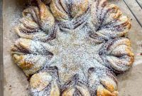 Golden Cinnamon Puff Pastry Snowflake