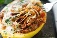 Cheesy Italian Spaghetti Squash Boats