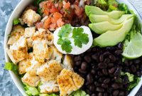 Light and Zesty Fish Taco Salad Bowls
