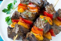 Vibrant Steak and Pepper Skewers