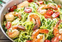 Vibrant Pesto Shrimp Zoodles