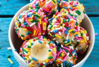 Birthday Cake Batter Protein Poppers