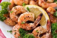 Golden Honey Lemon Grilled Shrimp