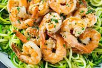 Ketogenic Shrimp Scampi over Zucchini Noodles