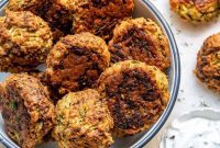 Savory Baked Garlic Herb Zucchini Fritters