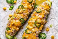 Cheesy Tuna Melt Zucchini Boats