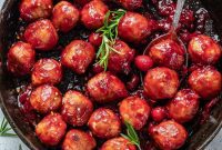 Zesty Cranberry Chicken Meatballs