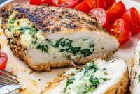 Creamy Spinach and Cheese Stuffed Chicken
