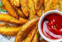 Crispy Parmesan Potato Wedges