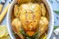 Golden Lemon Garlic Roasted Chicken