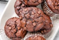 Decadent Chocolate Peanut Butter Banana Muffins