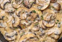 Luscious Creamy Sauteed Mushrooms