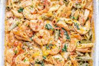 Mediterranean Feta Shrimp Pasta