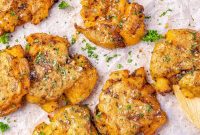 Golden Crispy Smashed Potatoes