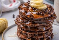 Decadent Chocolate Oatmeal Pancakes