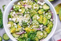 Mediterranean Cucumber Avocado Feta Salad