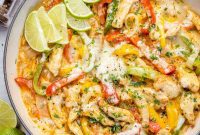 Dreamy Creamy Chicken Fajita Skillet