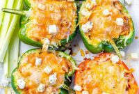 Buffalo Chicken Pepper Boats