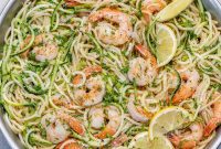 Zesty Lemon Shrimp Pasta with Zucchini Noodles