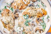 Creamy Parmesan Chicken with Spinach Skillet