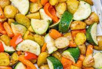 Golden Garlic Roasted Vegetables