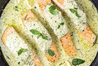 Silken Pesto Salmon