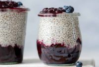 Tropical Blueberry Coconut Chia Pudding