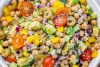 Mediterranean Chickpea Cucumber Quinoa Salad