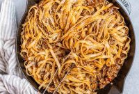 Mongolian Ground Beef Noodle Stir-Fry
