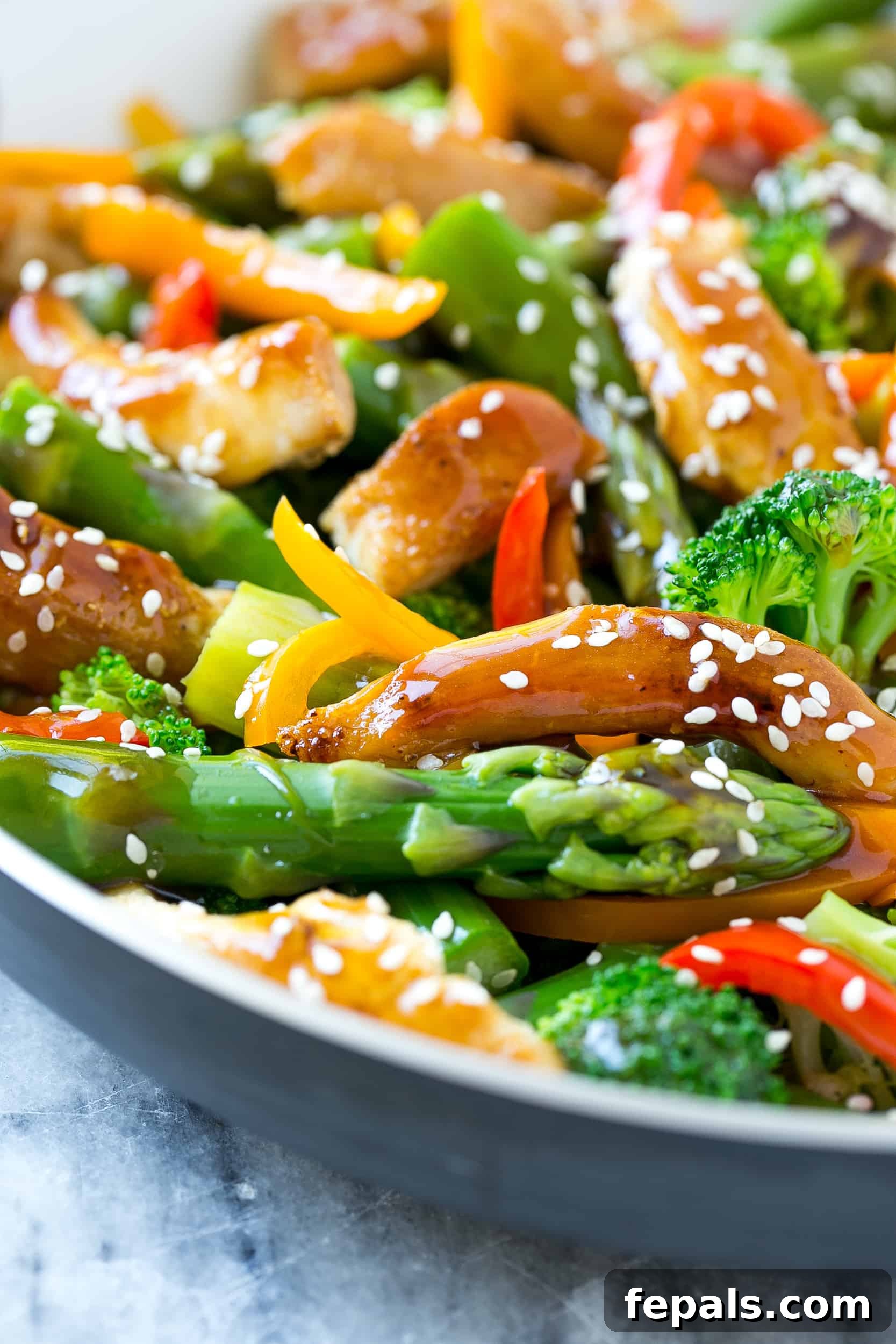 easy teriyaki chicken recipe with sesame seeds close view