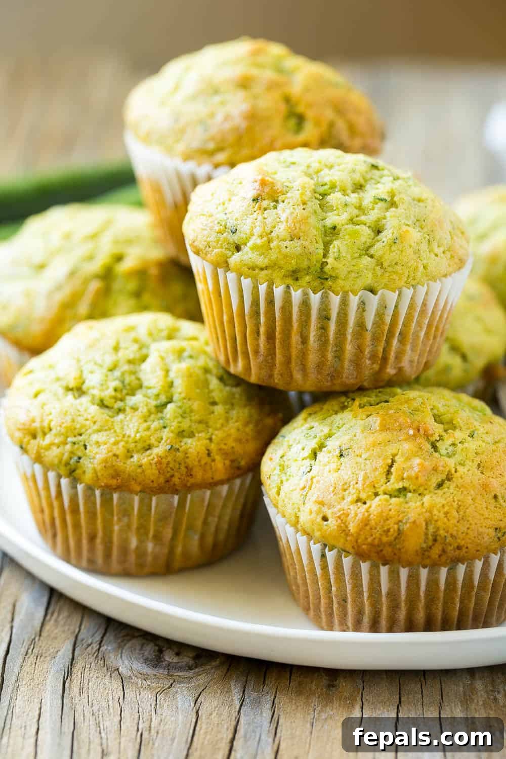 Wholesome Zucchini Muffins 3 Healthy Zucchini Muffins with chocolate chips