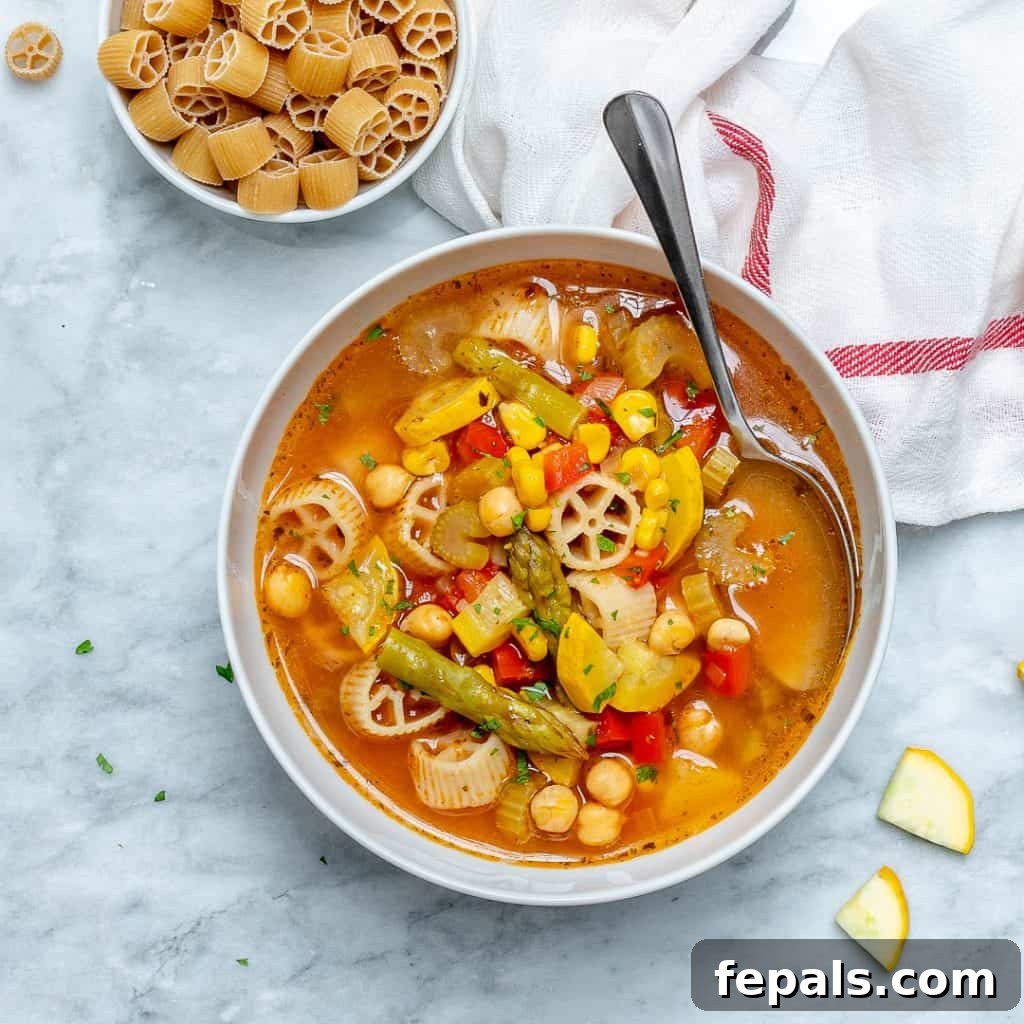 top view of soup bowl with spoon in it