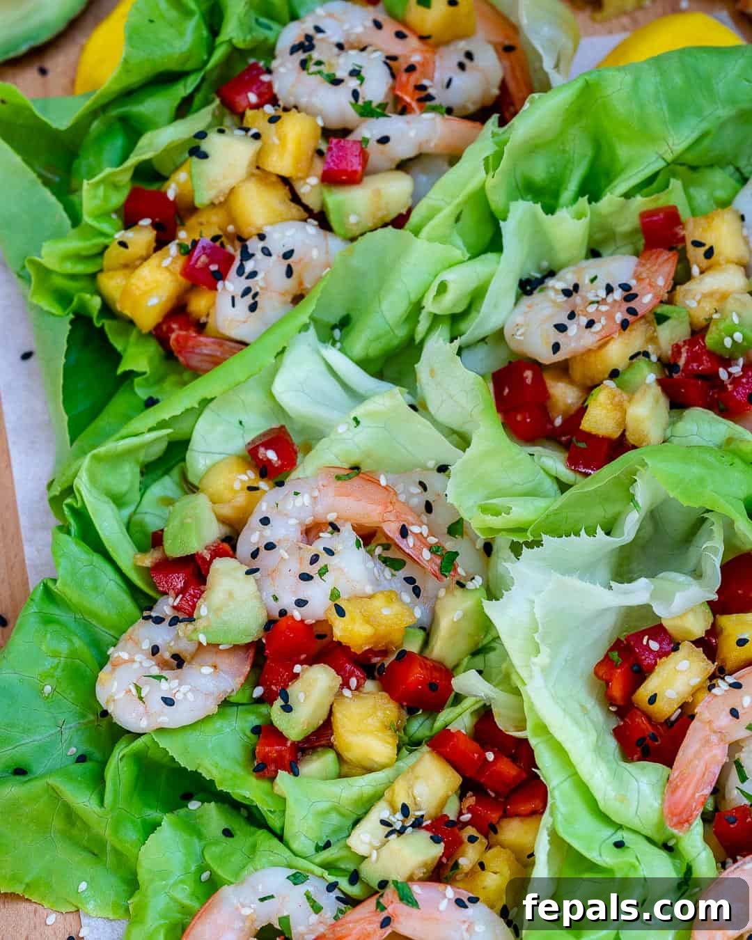 top down shot of easy lettuce wraps