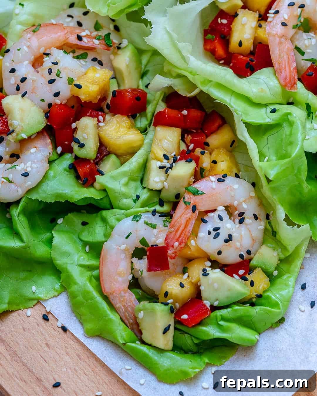 close up of easy lettuce wraps