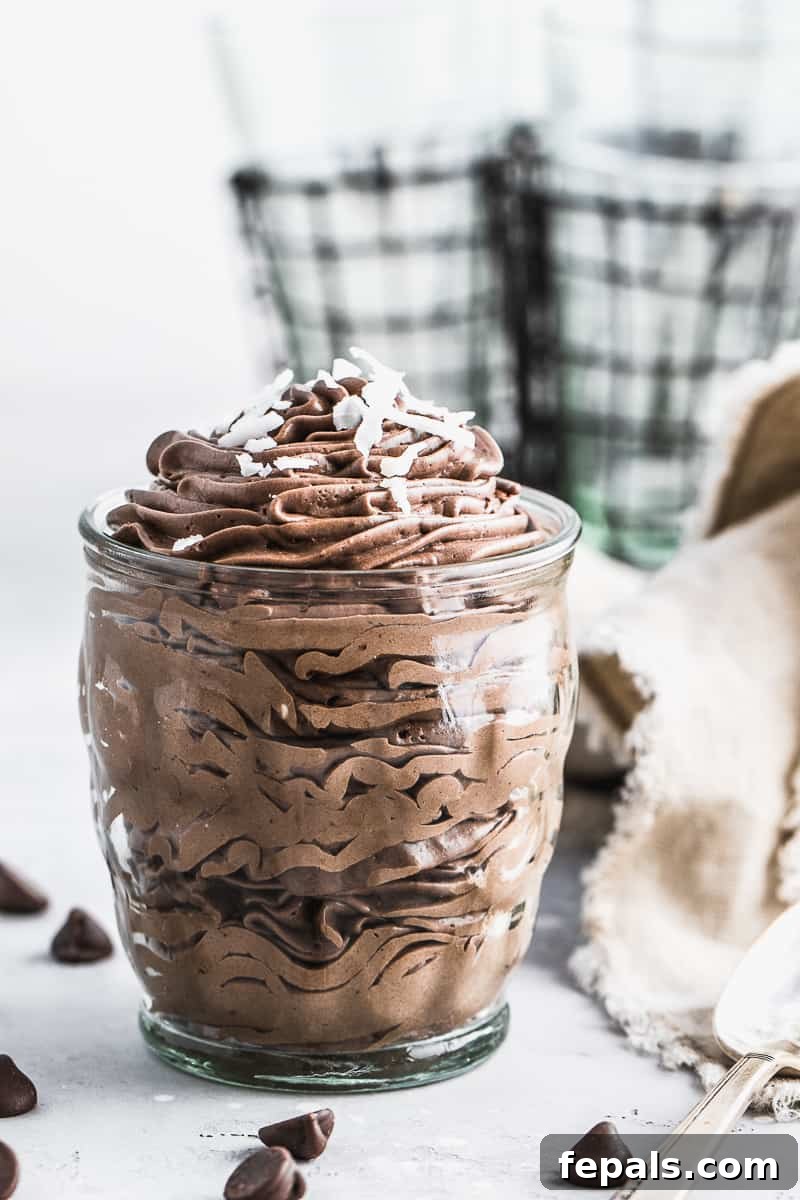 Keto chocolate Cheesecake mousse