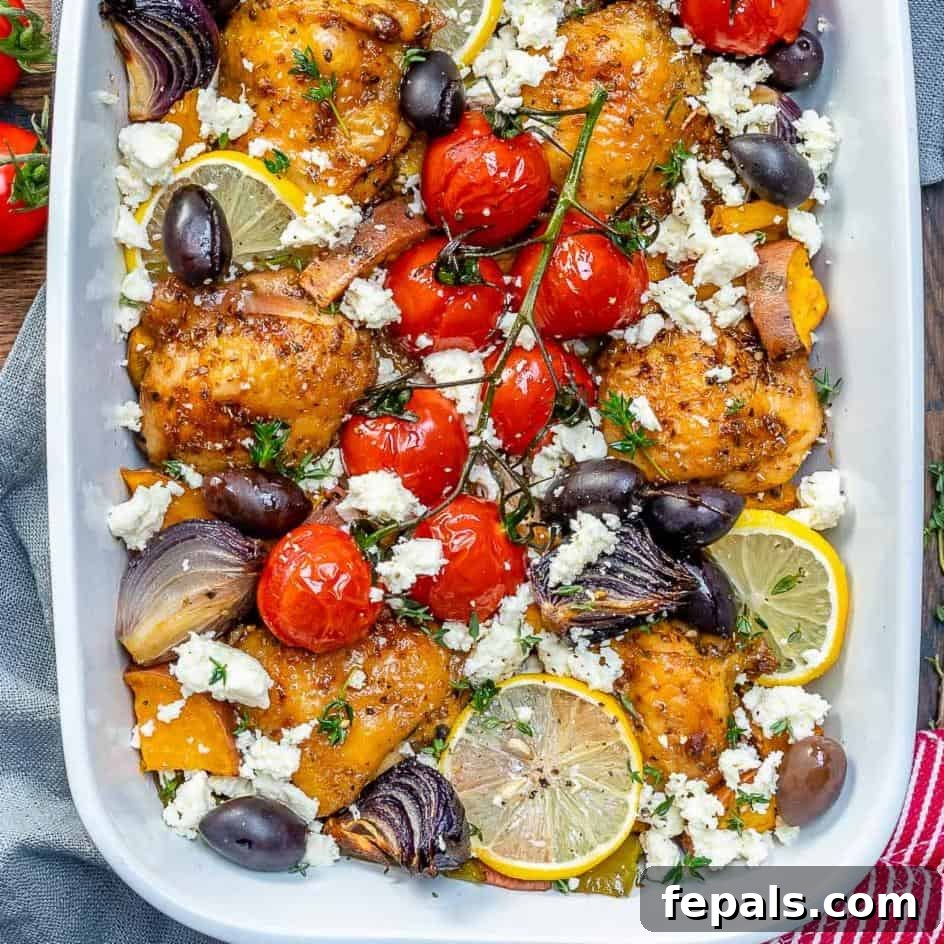 Lemon Herb Greek Chicken Bake 6 ONE SHEET PAN ROASTED GREEK CHICKEN bake