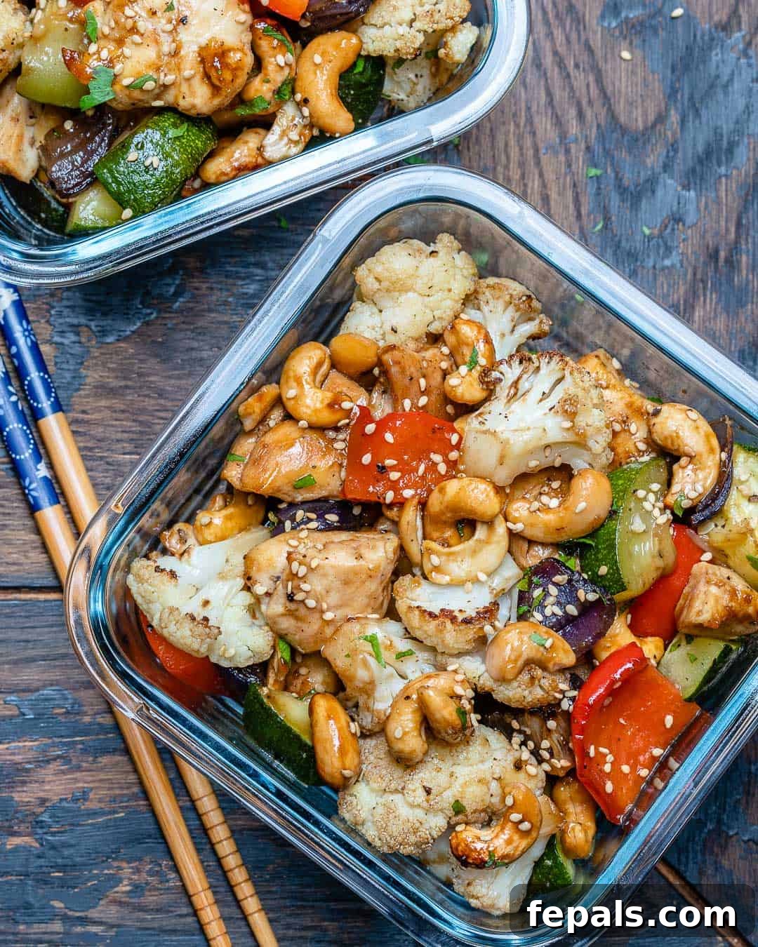 Baked chicken and vegetables on a sheet pan