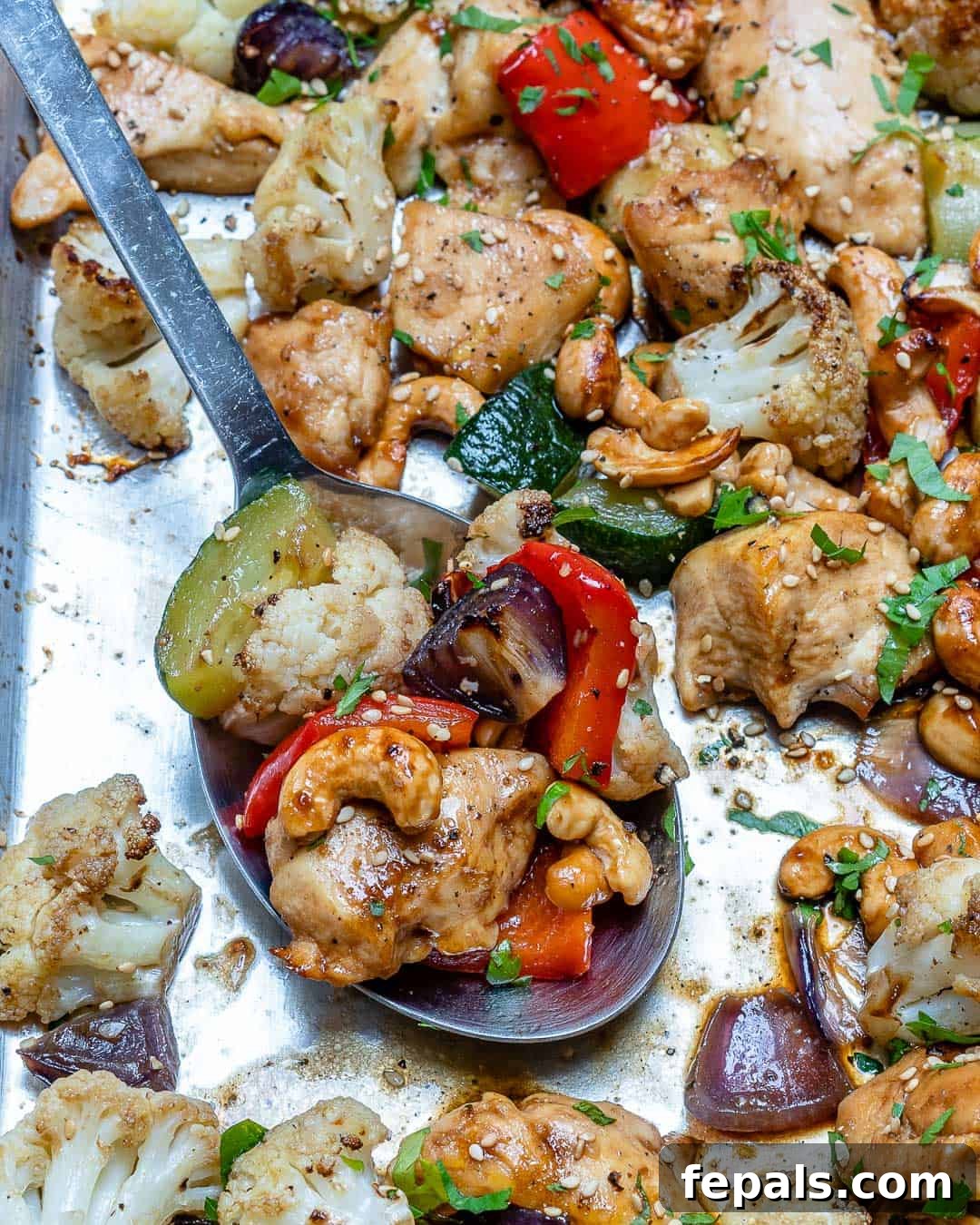 Sheet pan with chicken and roasted vegetables
