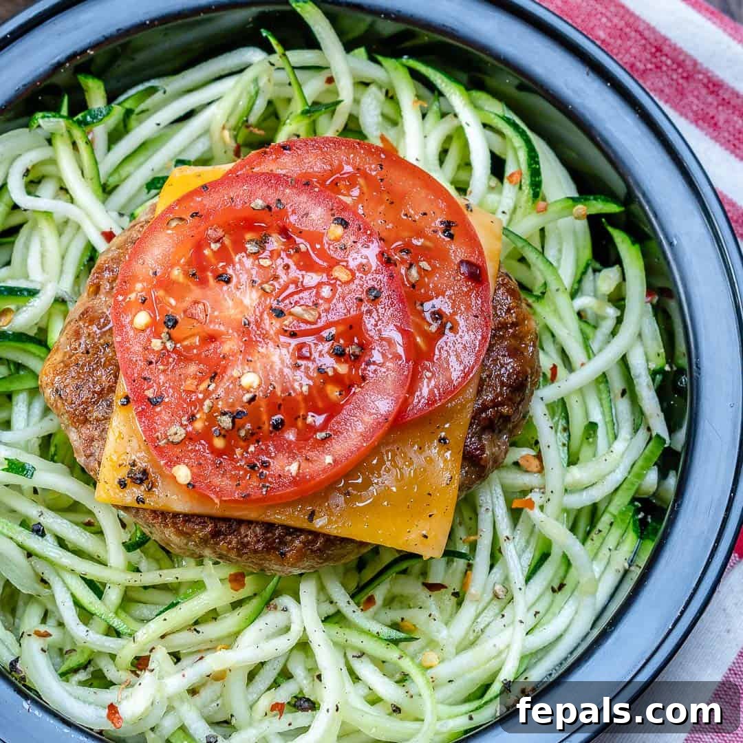 Cooking Zucchini Noodles for Turkey Burgers