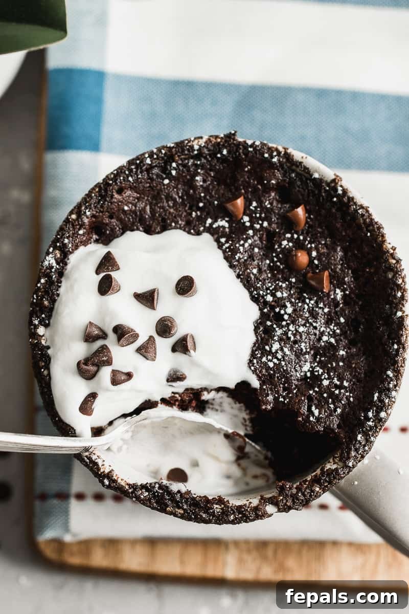 A simple guide to making healthy paleo chocolate mug cake.