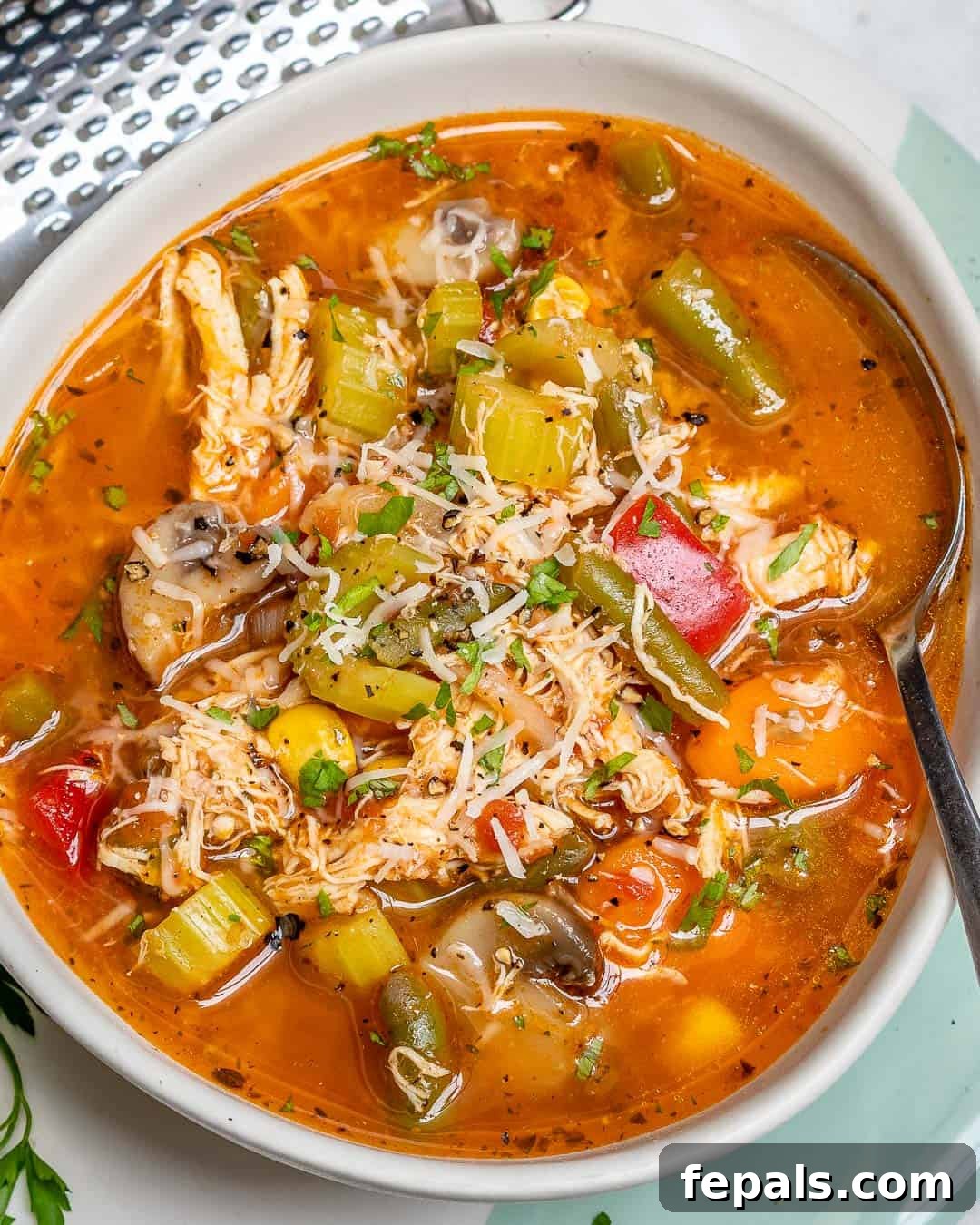 Rustic Italian Chicken Vegetable Soup 4 best chicken vegetable soup recipe with fresh herbs and cheese