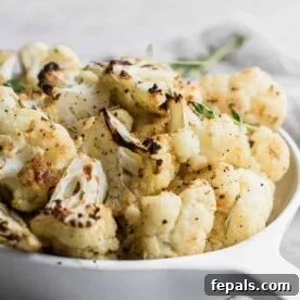 So tasty and easy to make garlic roasted cauliflower
