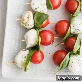 Classic Caprese skewers, a perfect Italian appetizer