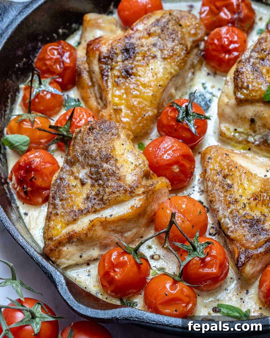 Golden Skillet Creamy Garlic Chicken 5 Low carb chicken recipe, creamy garlic chicken