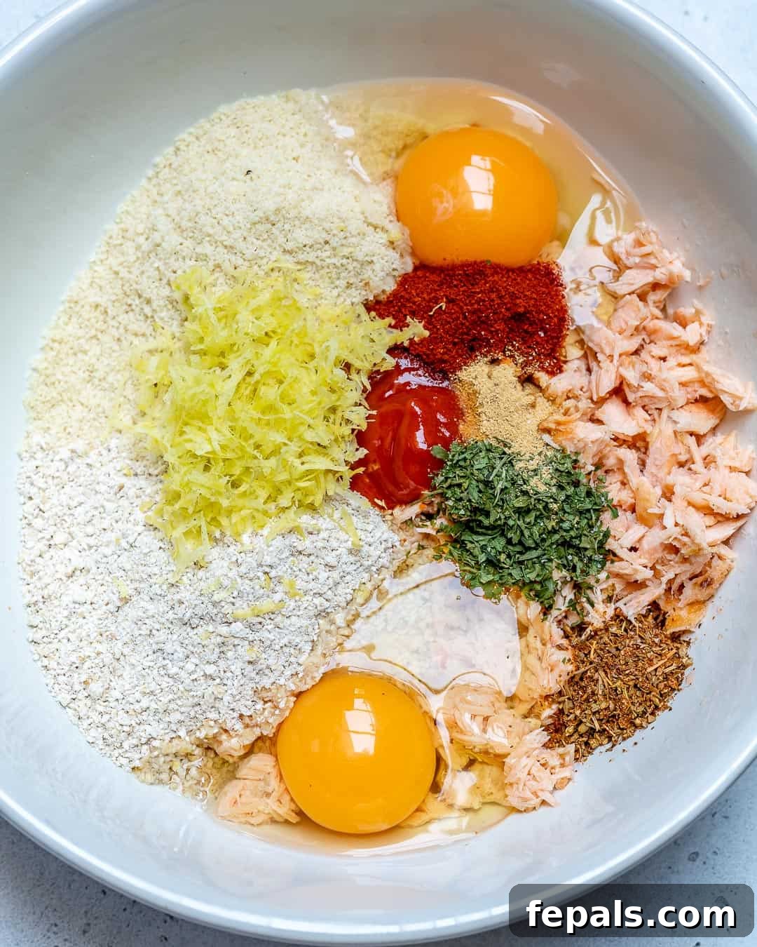 patties ingredients in a bowl