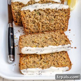 Lemon poppy seed zucchini bread