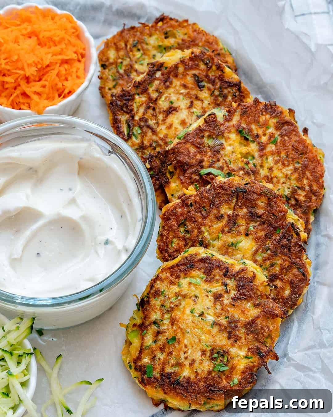 Healthy Vegetarian Zucchini Fritters Recipe
