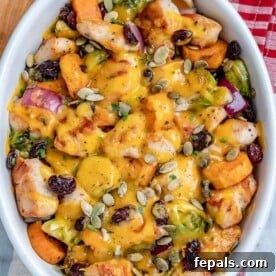 Golden Autumn Chicken Bake 10 easy chicken casserole recipe with sweet potatoes