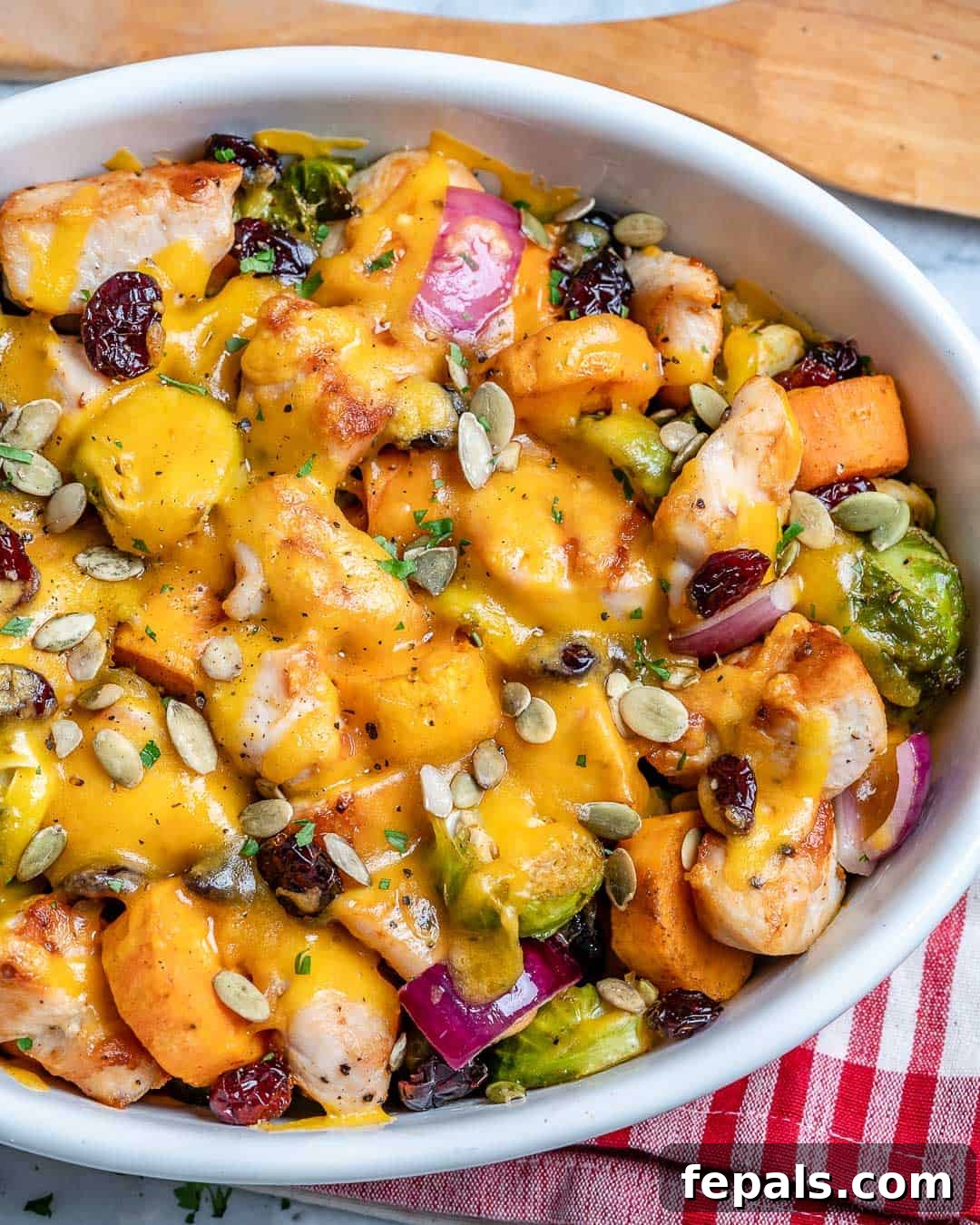 Golden Autumn Chicken Bake 6 cheesy baked chicken casserole